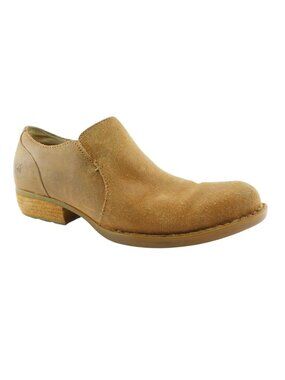 BORN Brown Distressed Leather Ankle Booties Shoes 7